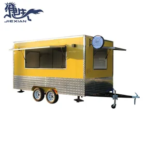 JX-FS380 Jiexian CE qualified hot selling outdoor fast food mobile cart/bbq used trailer for sale