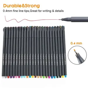 Touchfive — ensemble de stylos de couleur à ligne Fine, 12/24/36 couleurs, stylo à dessin de 0.4mm, marqueurs artistiques à pointe Fine