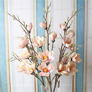 S-1201 2019 nuovo Design personalizzabile artificiale colorato fiore di <span class=keywords><strong>Magnolia</strong></span> per matrimonio sfondo decorazione - Product Image 3