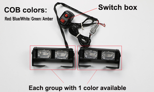 <span class=keywords><strong>Vente</strong></span> chaude 12 W COB feux de circulation très rentable combo kit rouge bleu led stroboscopique grille avertissement lumières - Product Image 6