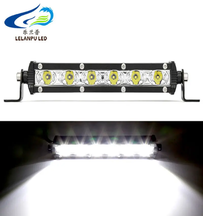 シルムタイプ18W6SMD LED3030作業用ループオフロードランプバー7インチ12VLED作業灯ヘッドライトLEDフォグ/ドライビングライト