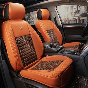 Capa e Almofada de Assento de Carro em Couro com Contas de Madeira, Design Moderno para Todas as Estações, Compatível com <span class=keywords><strong>Airbag</strong></span> para Golf, CC e Mondeo - Product Image 4