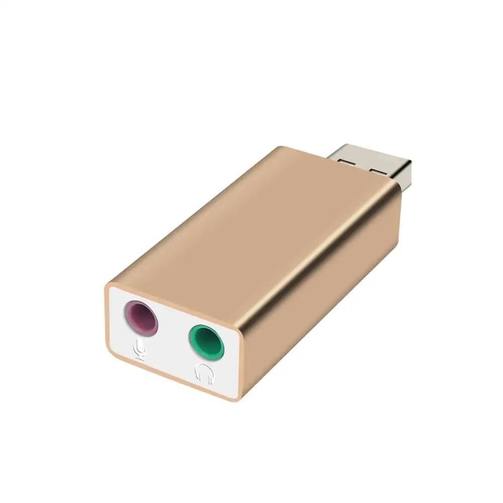 Bán buôn Bên Ngoài USB 2.0 để 3.5mm 7.1 Kênh 3D Card Âm Thanh USB Card Âm Thanh