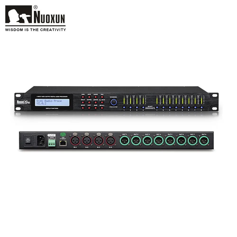 New stil Drive Rack heißer digital professional prozessor 2 in 4 out für lautsprecher system Dj Digital Sound Audio Mixer