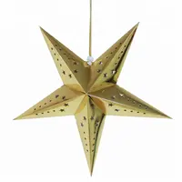 Personalizza diverse dimensioni colore 3D 5 punti Hanging Star Ornaments Paper Star Lamp Lantern Stars per decorazioni per feste di natale