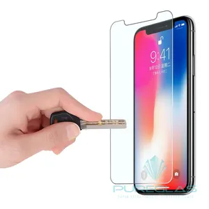 Aksesoris Tangguh Membran Kaca Penuh untuk iPhone X Tempered Kaca