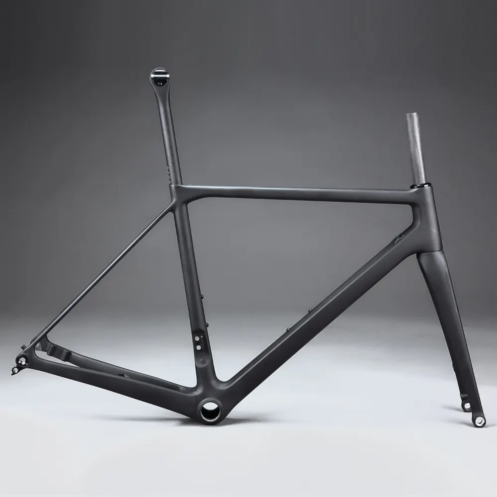 Cadre de vélo de route en fibre de carbone fm088, supports de freins à disque, roues en carbone, nouveau design