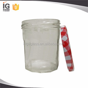 ขวดแยมโบนเน่มาแมนเปล่า ฝาปิดลายตารางแดง - Product Image 3