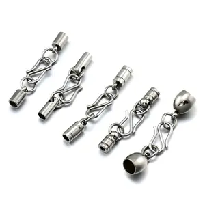 Großhandel Edelstahl verschluss mit End verschluss Schmuck herstellung Halskette 2-8MM ZXPJ001