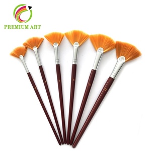 6 unids mango azul pintura al óleo pinceles pelo Sistema de cepillo de pintura de aceite - Product Image 1