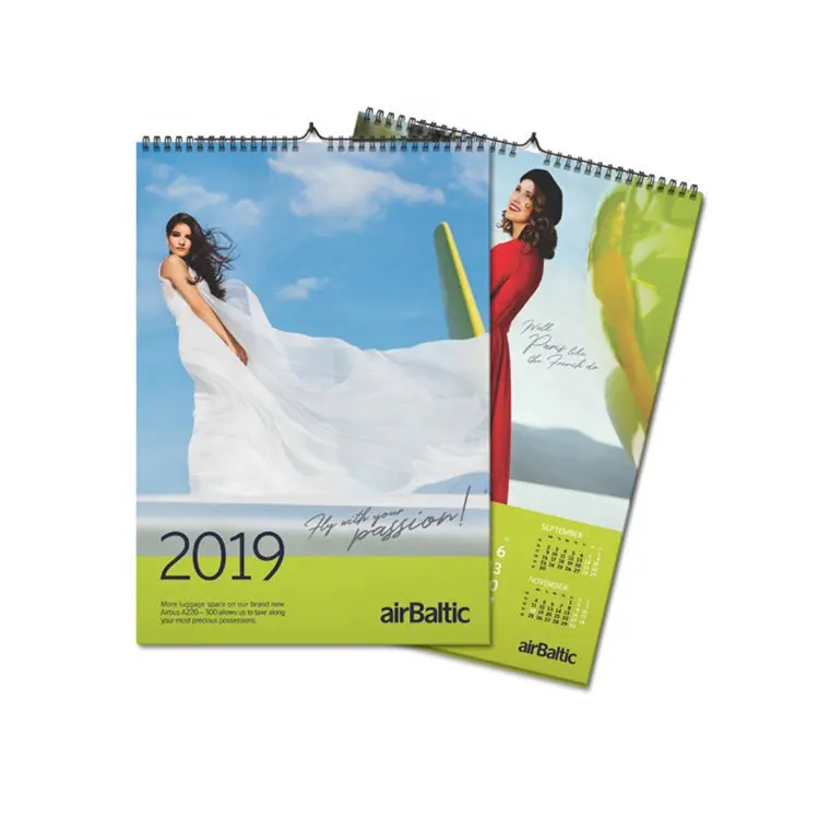 2019 персонализированный настенный художественный календарь размера A3