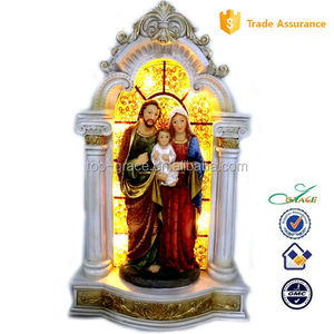 2015 de la religión sagrada familia de la resina religiosa <span class=keywords><strong>iglesia</strong></span> led light - Product Image 1