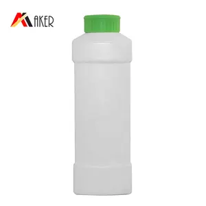 卸売カスタムブランドロゴ空1000mlホワイトスクエアPEプラスチック液体洗剤ボトルサプライヤースクリューキャップ付き