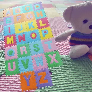 字母和数字EVA泡沫婴儿游戏垫，游戏垫婴儿，互锁泡沫垫