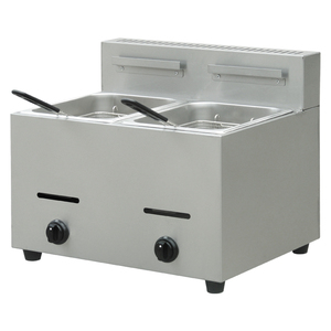 2-Tank &amp; 2-Basket Commercial <strong>Small</strong> Luxury Electric <strong>Deep</strong> <strong>Fryer</strong> with Stainless Steel 8L Capacity 5600W Power - Product Image 6