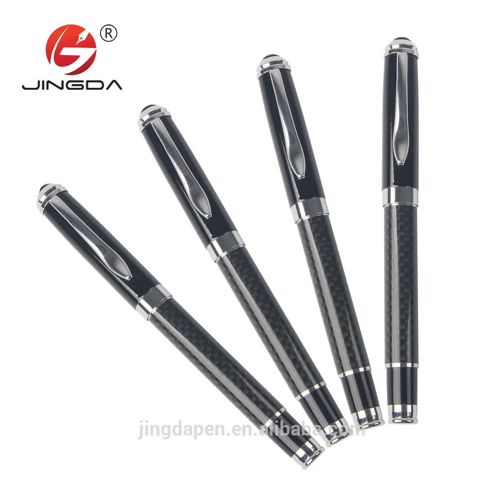 Gift metal stainless steel Roller Carbon Fiber Pen For Promotion carbon fiber tube pen
