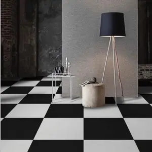 Plain Color 100%SD Nylon Fireproof Commercial Black and White Carpet Tiles