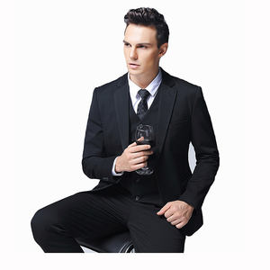 Moda autunno/inverno abiti Casual da uomo Logo popolare <span class=keywords><strong>Gentlemen</strong></span> Slim 3 pezzi Business Suit migliori abiti da sposo da uomo - Product Image 2