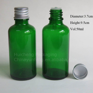ingrosso 50 ml tappo a vite rotondo verde bottiglia di vetro per <span class=keywords><strong>olio</strong></span> essenial - Product Image 2