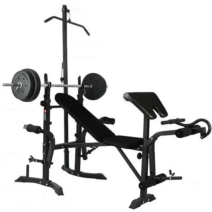 ZYFIT Multifunction exercise bench golds 20 in 1 gym weight bench with lat pulldown