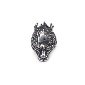 Anelli da Uomo 3D <span class=keywords><strong>con</strong></span> <span class=keywords><strong>Leone</strong></span>, Stile di Tendenza, in Acciaio Inossidabile, Fedi Nuziali o Anelli di Fidanzamento a Forma di Animale Argentato, Regalo per DONNE - Product Image 2
