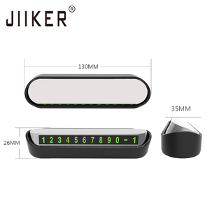 Targa Temporanea per Parcheggio Jiiker Personalizzata, Semplice, di Alta Qualità, Durevole, in Plastica Nera con Numero di Telefono per Auto - Product Image 5
