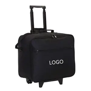 Lightweight Polyester Business Wheeled Rolling Laptop Trolley Hand Luggage Cabin Bag Case