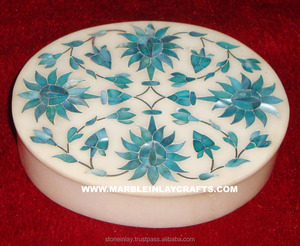 Oval Marble Trinket <b>Box</b> - Product Image 1
