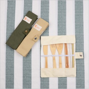 Gran oferta de <span class=keywords><strong>cubiertos</strong></span> de bambú, 7 unids/set con tenedores, cuchara, cuchillo, palillos, paja de bambú y limpiador de cepillos - Product Image 3