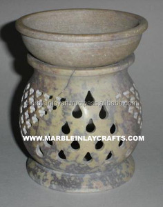 White Soapstone Antique Aroma Oil Handmade Antique Burner - Product Image 1