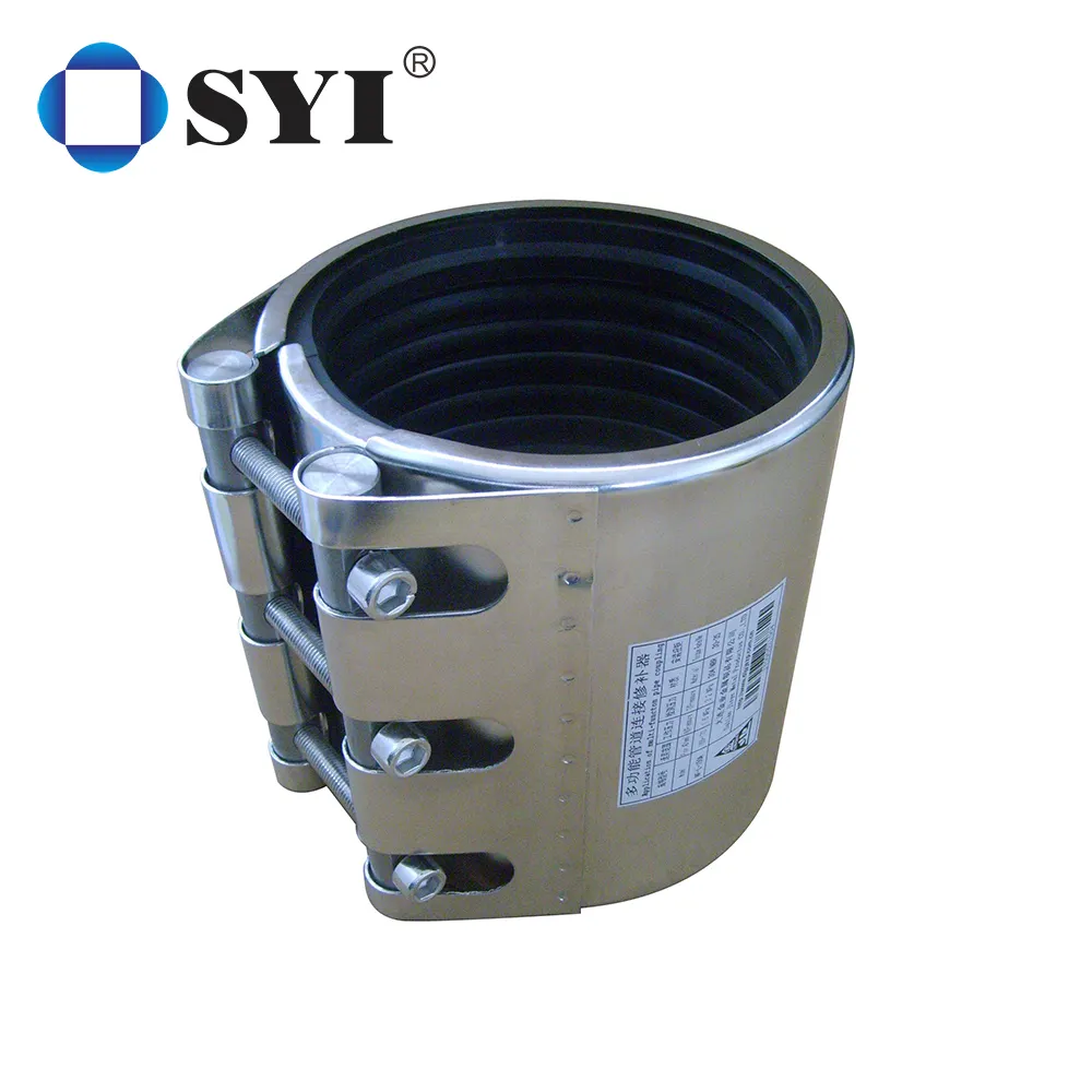 Stainless Steel Pipe Connect Repair Clamp For CI DI Steel PE And PVC Pipe