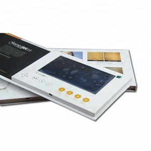 Venta al por mayor 7 "Lcd Video Folletos Tarjetas de felicitación Módulo de reproductor para invitación de negocios - Product Image 3