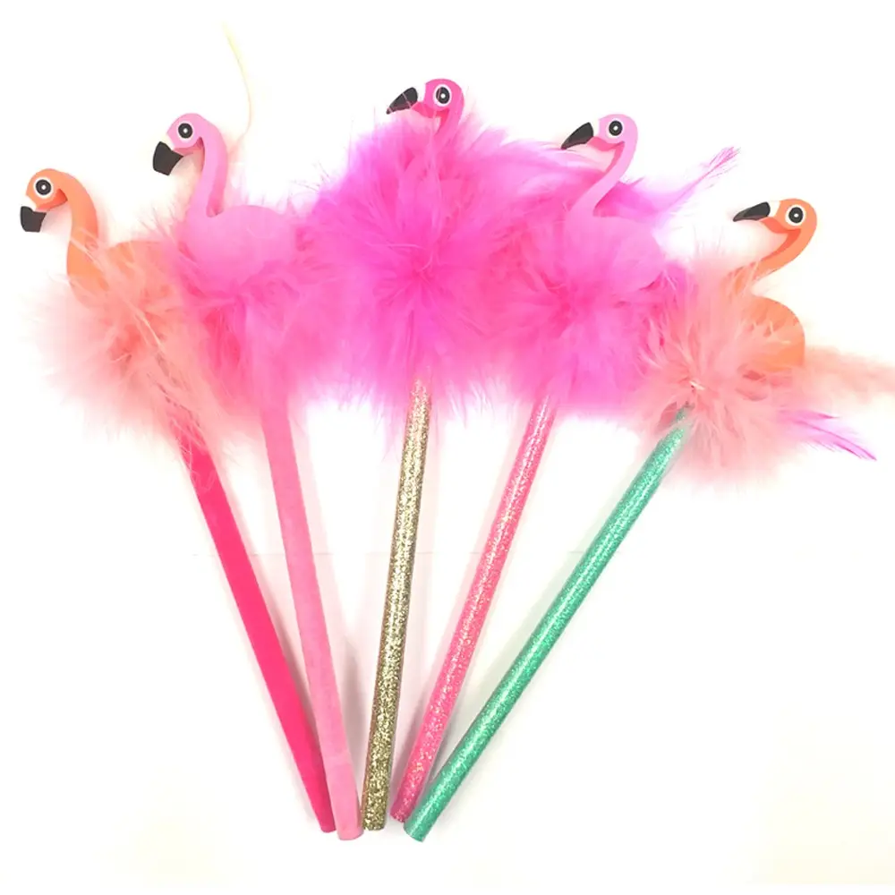 Kawaii Glitter Pensils Cô Gái Phổ Biến Hồng Flamingo Tẩy Bút Chì