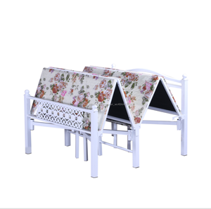 Venta directa de fábrica de alta calidad acero hierro plegable <span class=keywords><strong>cama</strong></span> de metal sola - Product Image 4