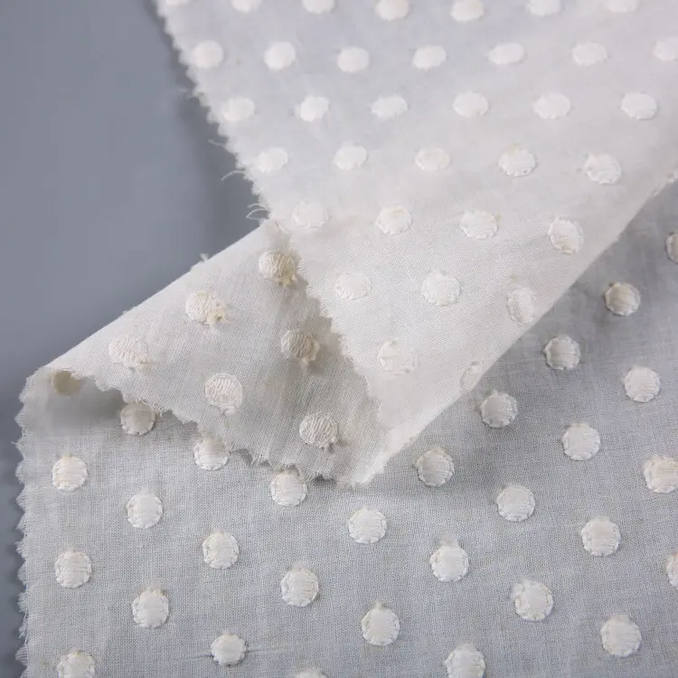 HA-6459C Hot Bán Polka Dot Nhật Bản Voile cotton máy tính thêu trên vải