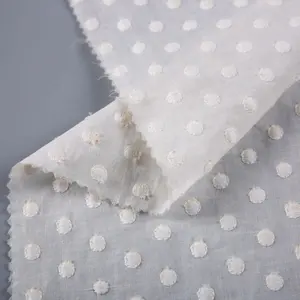 Bán Hot Polka Dot Nhật Bản Voile Cotton Máy Tính Thêu Trên Vải