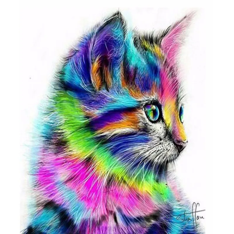 Diyダイヤモンド絵画馬ダイヤモンドモザイク5d猫ラインストーンの写真ダイヤモンド刺Embroideryクロスステッチ家の装飾