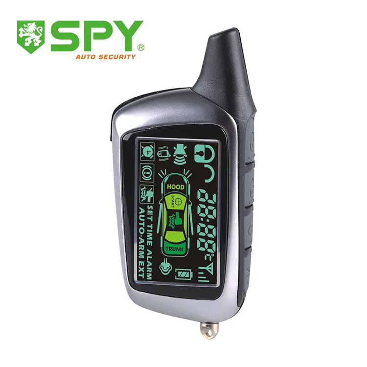 SPY高品質LCDリモートスタートストップ双方向カーアラームシステム