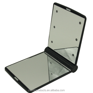 Usine en gros carré 8 pièces LED miroir de poche éclairé Double face Portable avec Logo personnalisé pour une utilisation cosmétique personnalisée - Product Image 5