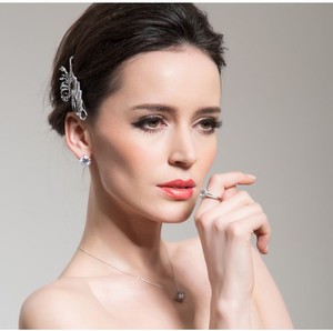 Anello di Fidanzamento Personalizzabile LUOTEEMI con Diamante CZ Halo, <span class=keywords><strong>2</strong></span> Carati di Zirconia Cubica, Anelli di Fidanzamento Halo a <span class=keywords><strong>2</strong></span> Fasce - Product Image 3