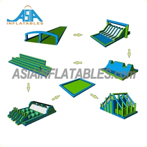 Khổng lồ 5K nhảy lâu đài đầy màu sắc Insane <span class=keywords><strong>Rush</strong></span> Inflatable khóa học trở ngại dành cho người lớn Pop thư bị trả lại công viên lớn Mỹ Inflatable lâu đài - Product Image 3