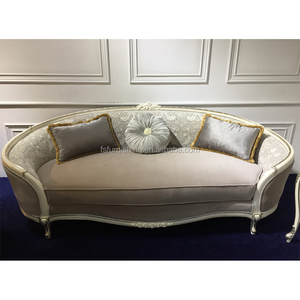 Set furnitur ruang tamu <span class=keywords><strong>sofa</strong></span> meuble, set furnitur ruang tamu, kain emas klasik antik rococo, Krim Perancis, obral besar - Product Image 3