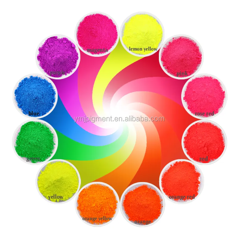 Thermoplastic Fluorescent Pigment for PE,PP,PS,PVC,PET,ABS Plastics Coloring