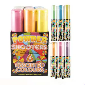 Transparent Tube Party Popper With Launch Button Powder Shooter