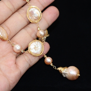 2019 <span class=keywords><strong>el</strong></span> más nuevo agua fresca barroco joyería de las mujeres collar de perlas - Product Image 4