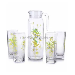 New products drinking glass set drinking water glass set clear glass tea set