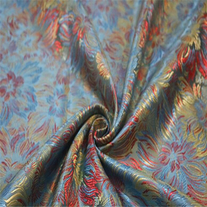 Tessuto di Hangzhou 100% Poliestere Jacquard Broccato Effetto Seta per Abiti e Abbigliamento Cinese - Product Image 3