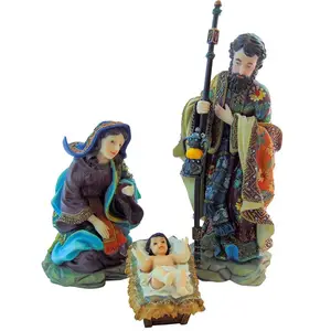 9 Inch Chúa Giáng Sinh Thực Tế Đặt Tượng Nhỏ Nhựa Giáng Sinh - Product Image 1