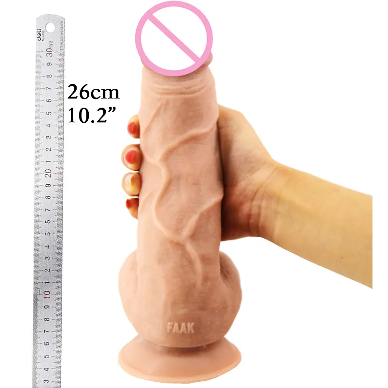 FAAK006 24センチメートル * 5.6センチメートルBig Glans Penis Dildo Realistic Dildo Toys Sex Adult Sex Shop For Female Male