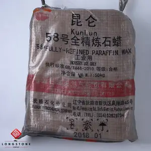 Petrochina ฟุชุนปิโตรเคมีบริษัท Kunlun ยี่ห้อเต็มกลั่นขี้ผึ้งพาราฟิน58-60